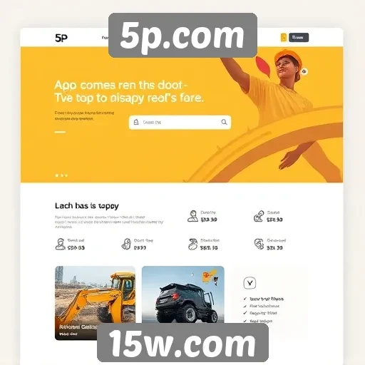 Interface de usuário do site 5p.com avaliadas